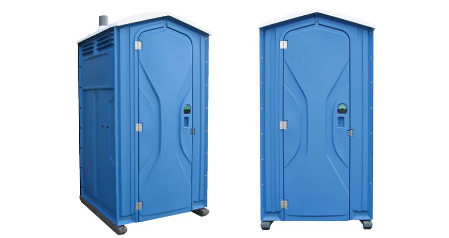 Long-term porta potty units on site in Shawnee, Kansas